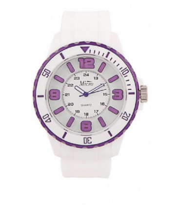 Reloj Micro señora bisel púrpura correa silicona - 213018